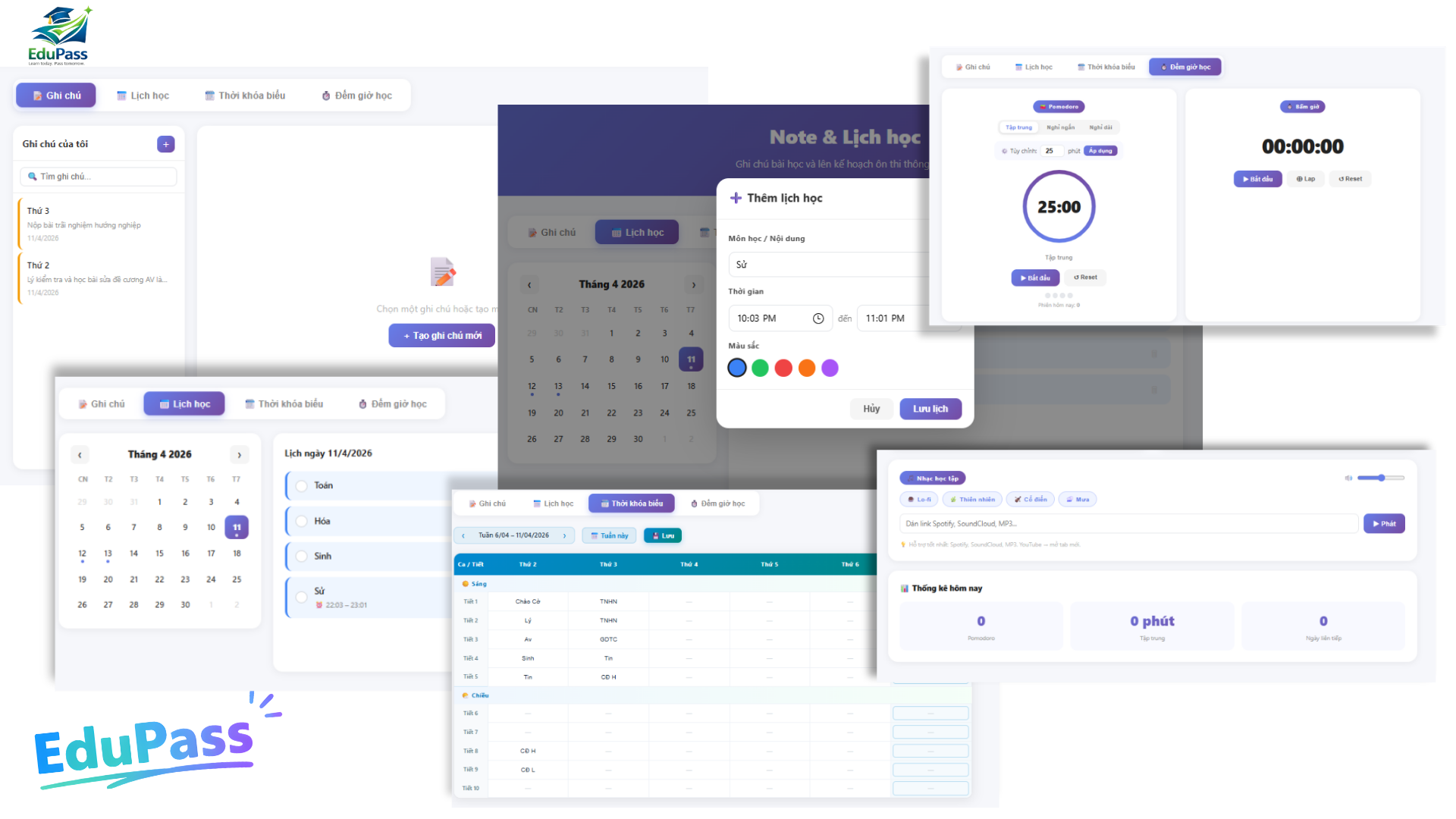 Hệ sinh thái Note & Lịch Học